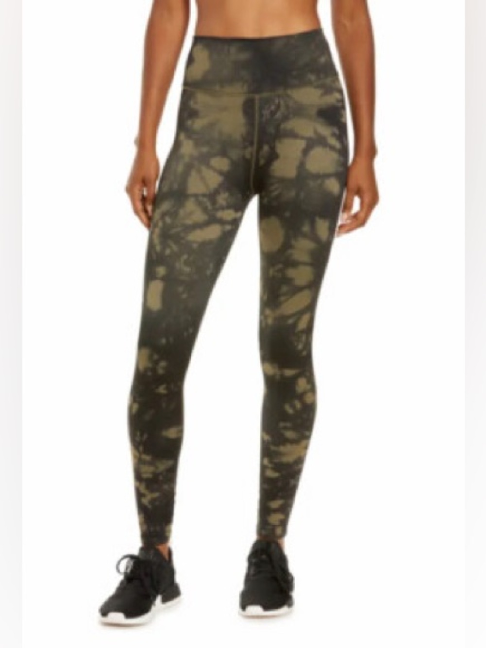 Good American Golden Olive Tie-Dye High-Waist 7/8 Leggings Size 5/6(2X)